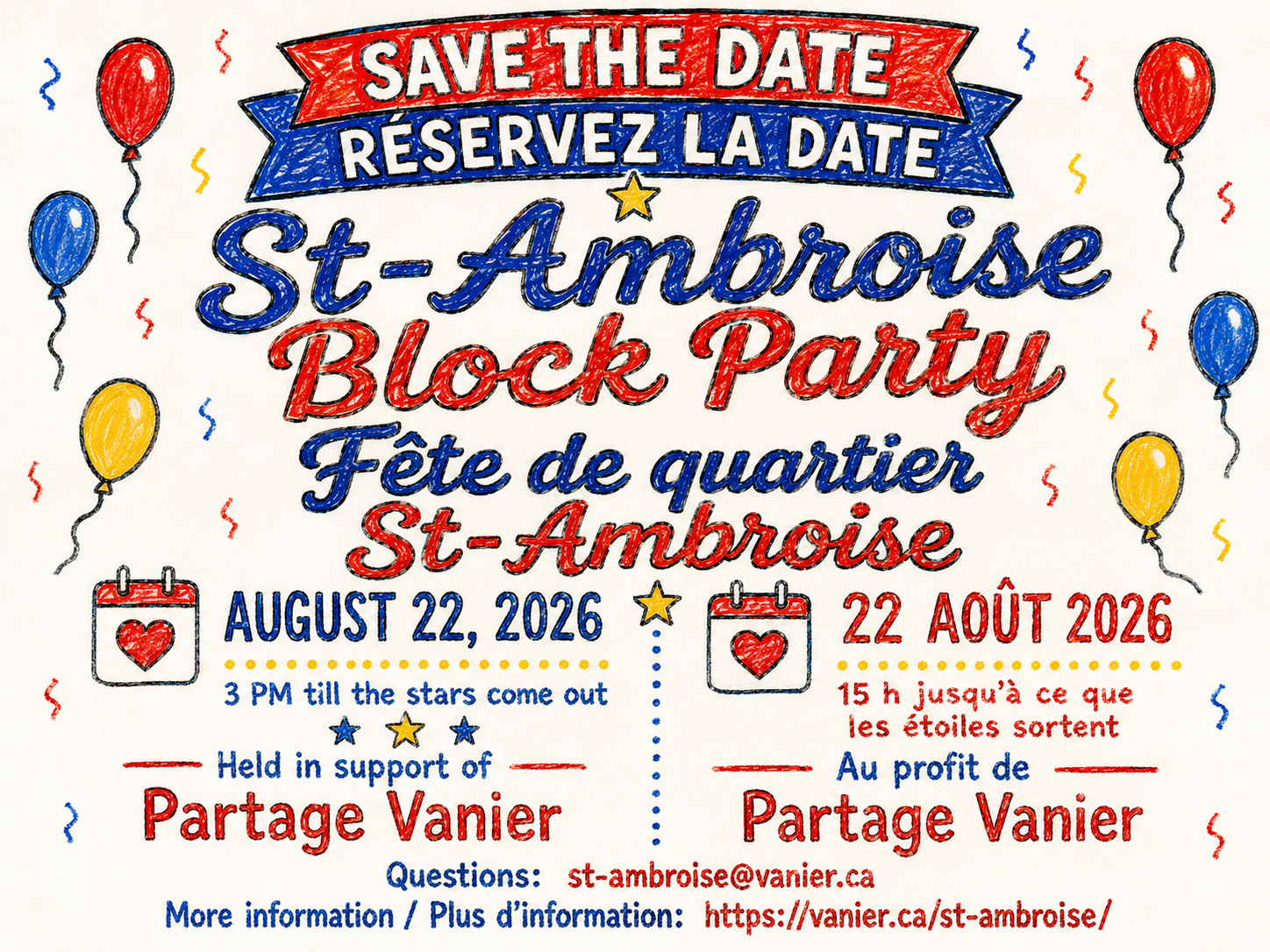 St-Ambroise Block Party invitation — back